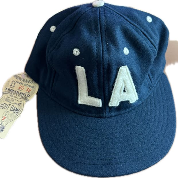 이벳필드 울 LA캡 네이비 택달린 새제품