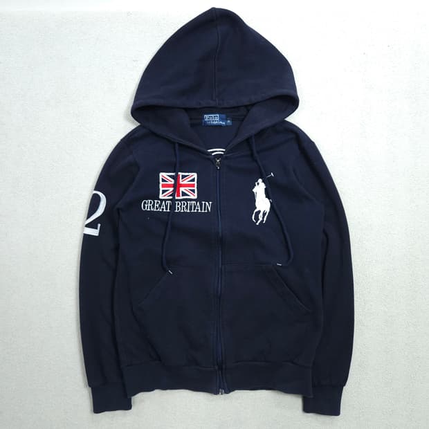 폴로 랄프 로렌 브리튼 빅포니 후드 집업 M