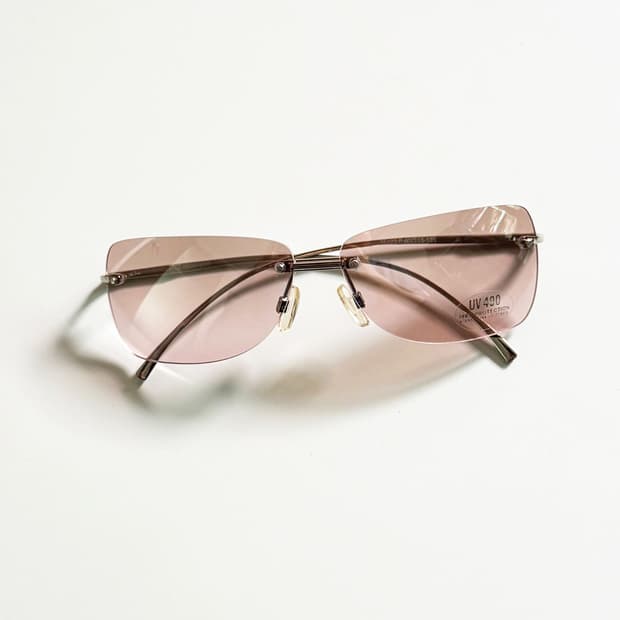 90s UNOSOLEIL 무테 스퀘어 틴트 빈티지 선글라스