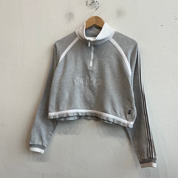 90s 아디다스 재팬 하프집업 크롭 맨투맨 Made in JAPAN 