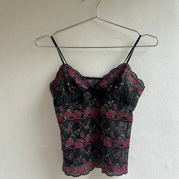 장미 레이스 나시 