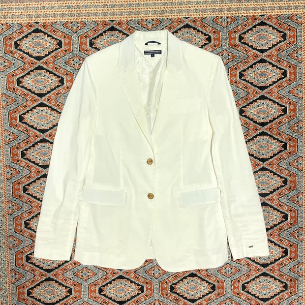 타미힐피거 화이트 마 자켓 여성100