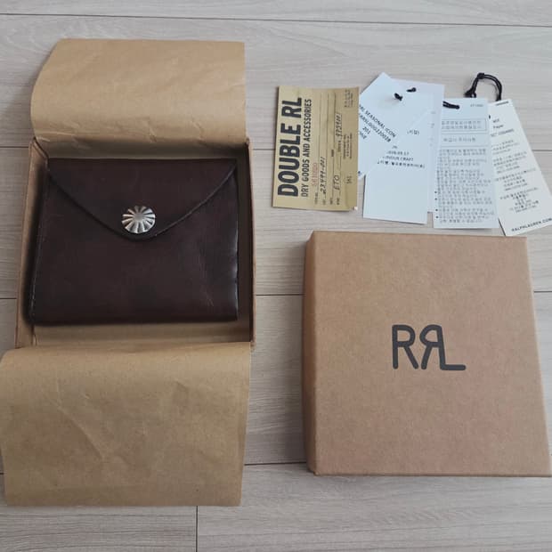RRL 더블알엘 콘초 레더  다크브라운 월렛 지갑