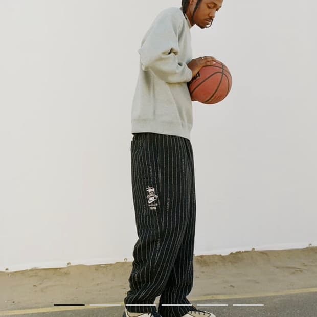 [L] 나이키 x 스투시 울 스트라이프 팬츠