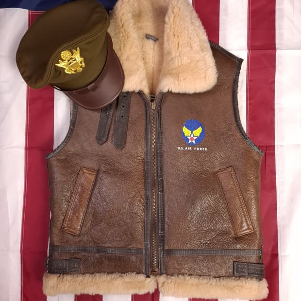 미공군 B-3 TYPE 리얼레더 항공 폭격기 무스탕 베스트