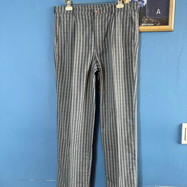70-80‘s Chelsea Green Plaid check pant.