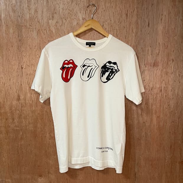 꼼데가르송 옴므 롤링스톤즈 콜라보 반팔 티셔츠