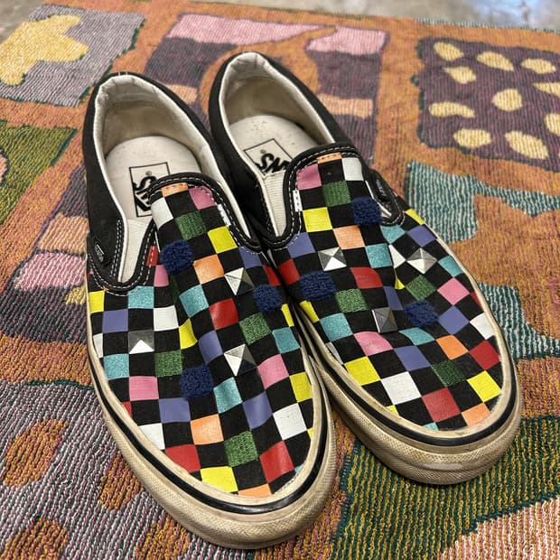 반스 체커보드 슬립온 (265)
