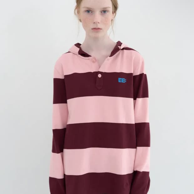 엔조블루스 enzoblues 퍼키 스트라이프 후디 롱슬리브