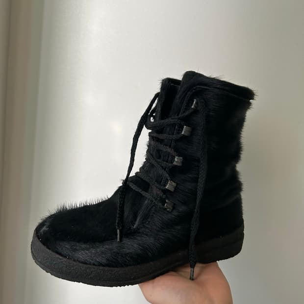 Patons 모카신 퍼 부츠 made in italy