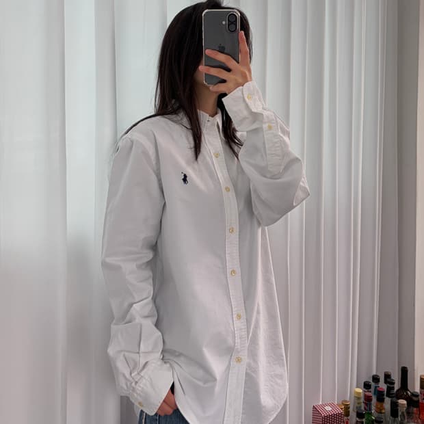 [M]폴로 랄프로렌 클래식핏 가먼트 다이 옥스포드 셔츠