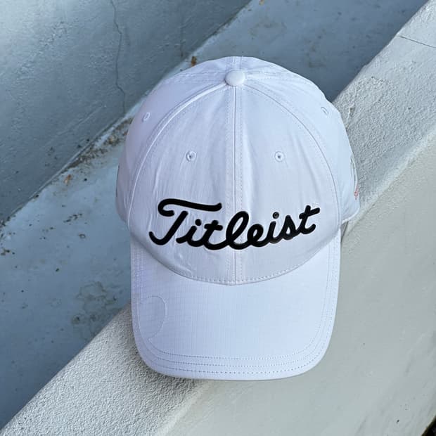 [F] 타이틀리스트 로고 화이트 볼캡 모자 김효주