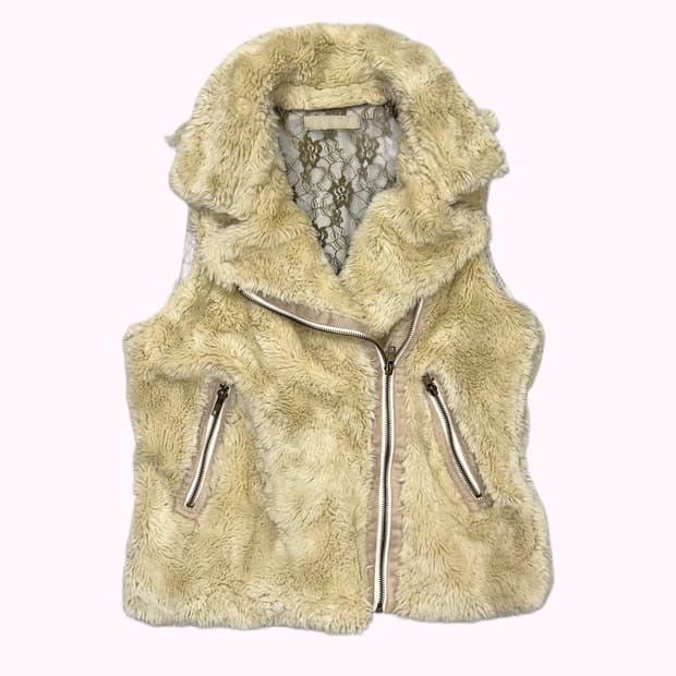 fur rider vest jacket