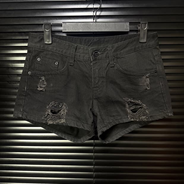 INTERFLOU 인터플루 핫팬츠 찢청 고스펑크 갸루 로리걸 그런지 26