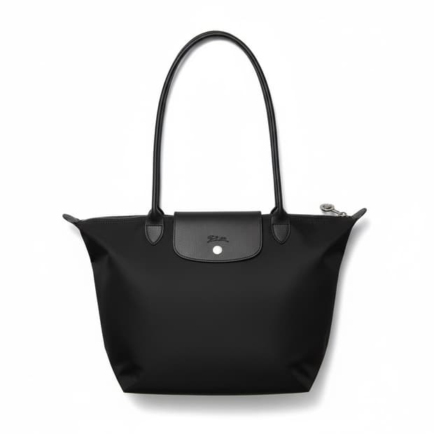 롱샴 르 플리아쥬 숄더백 블랙 라지