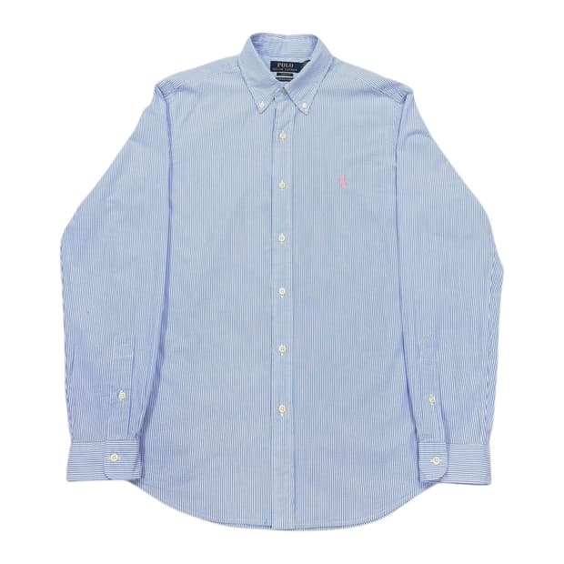 폴로 랄프로렌 QR 핑크 포니 스트라이프 셔츠 남방 M