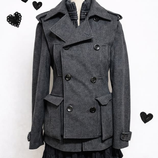 정품 WOOYOUNGMI 우영미 아카이브 더블숏코트 95