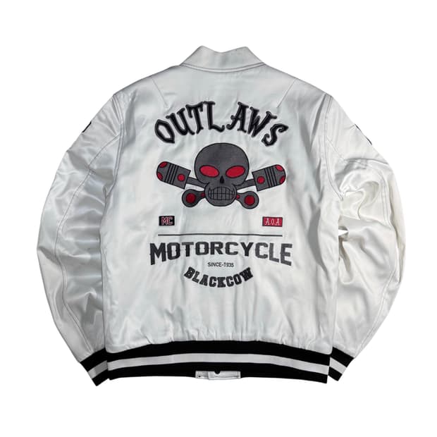 아웃로즈 모터사이클 클럽 패러디 바시티 점퍼 자켓