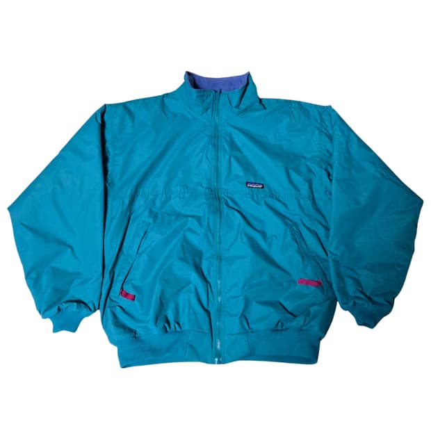 (2XL)파타고니아 90s Usa 쉘드 신칠라 봄버 자켓 틸블루