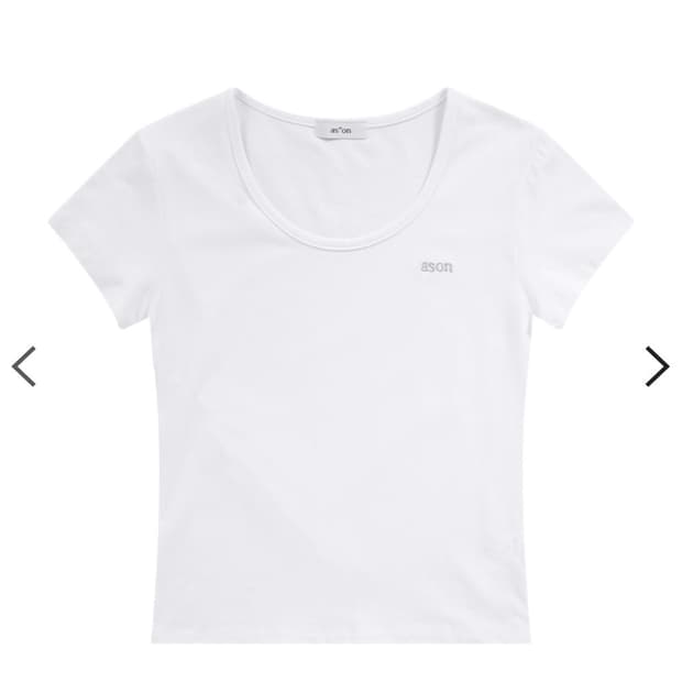 애즈온 플레인 슬림 티 화이트 PLAIN SLIM TEE WHITE