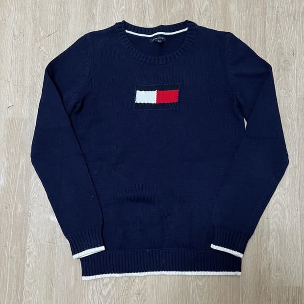 타미힐피거 빅로고 라운드 니트 M/95 