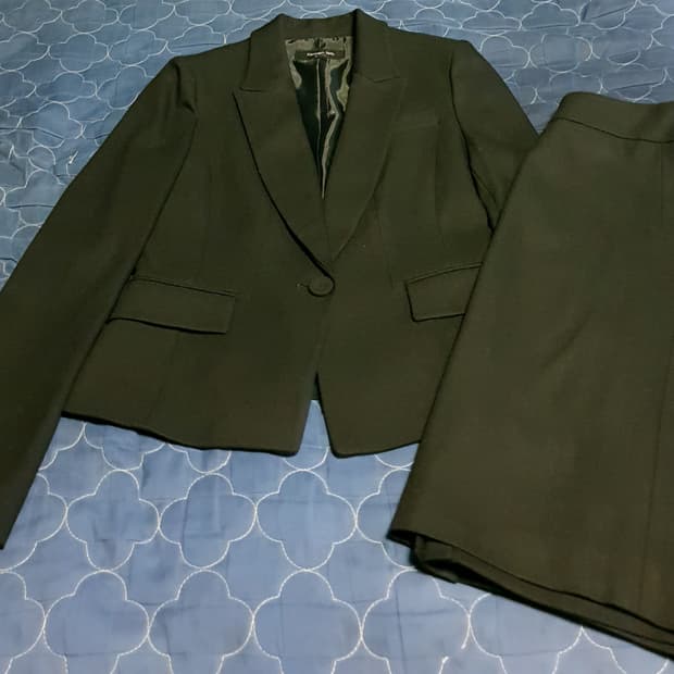 케네스레이디 면접&오피스 정장 투피스 블랙 (44~55)