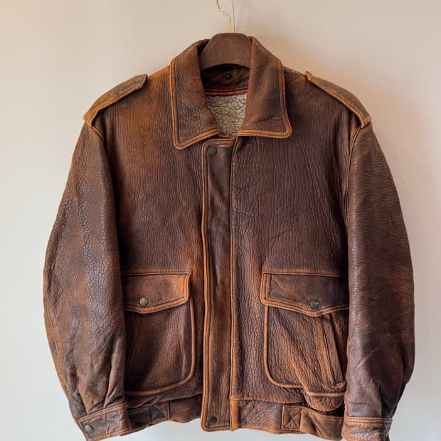 90s 빈티지 가죽 자켓(O49)