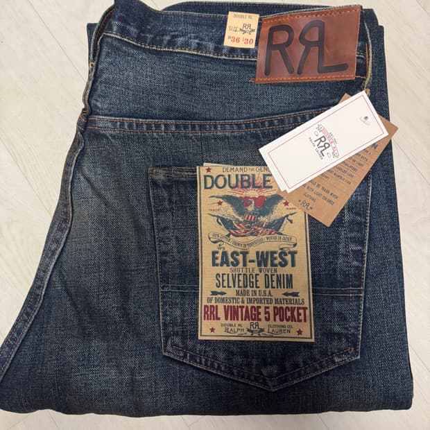 [새상품] RRL 빈티지 파이브 포켓 기빈스 36x30