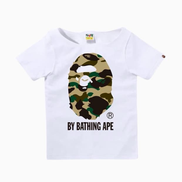 Bape 베이프 퍼스트 카모 바이 베이싱 에이프 티셔츠 화이트 옐로우