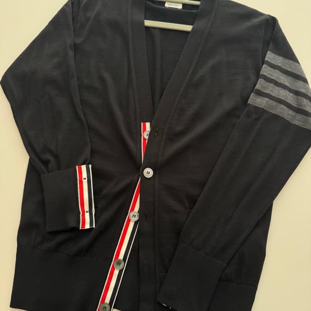 Thom Browne 블랙 울 가디건