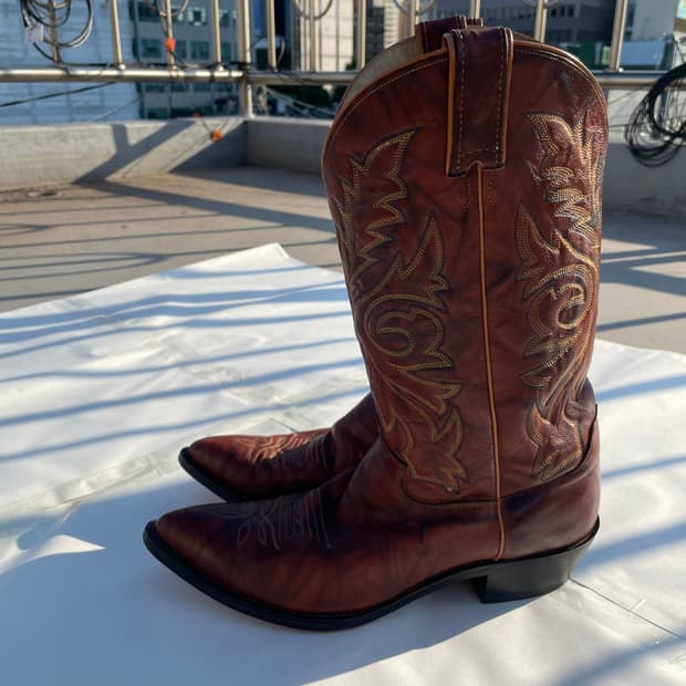 저스틴부츠 Chestnut Marbled CowboyBoots 11D