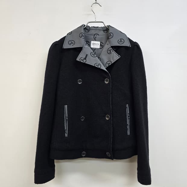 아르마니 꼴레지오니 로고 라나울100% 자켓