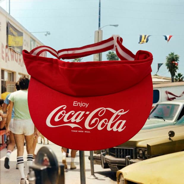Vintage 90's Coca SunVisor (Red)