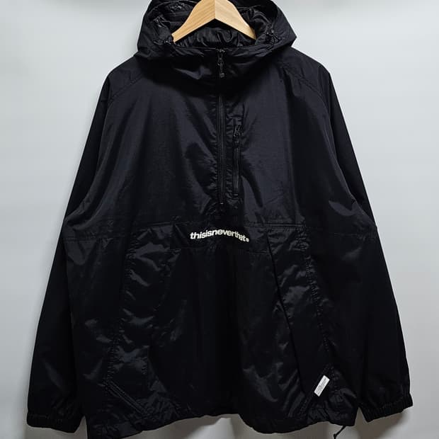 디스이즈네버댓 아노락 블랙 후드 바람막이 L