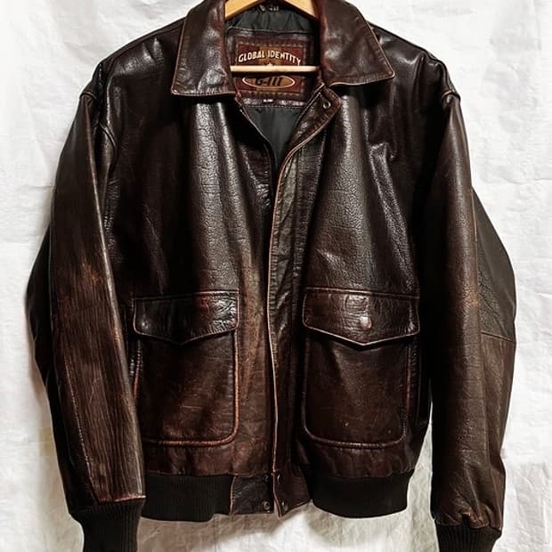 미국 g-iii사  A-2 가죽 봄버 자켓  루즈핏 xl