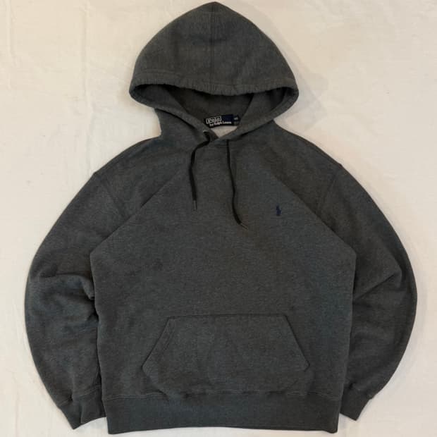 90s 폴로 랄프로렌 포니 후드티 딥 그레이