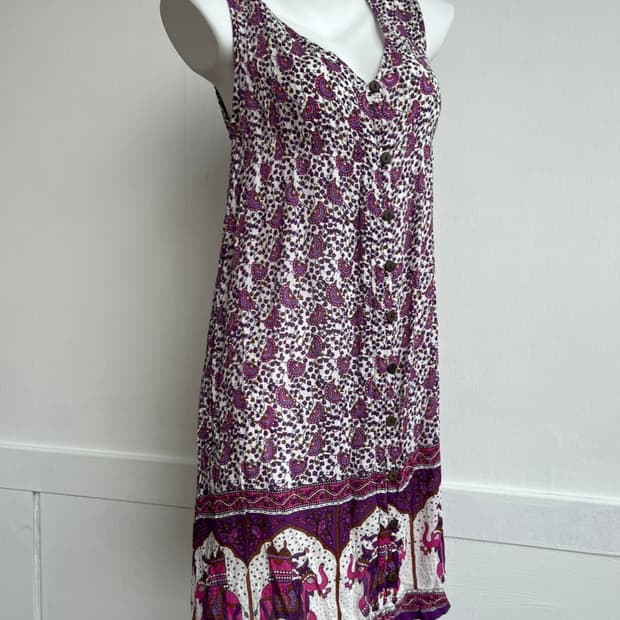 MALAIKA 에스닉 코끼리 보더 페이즐리 원피스