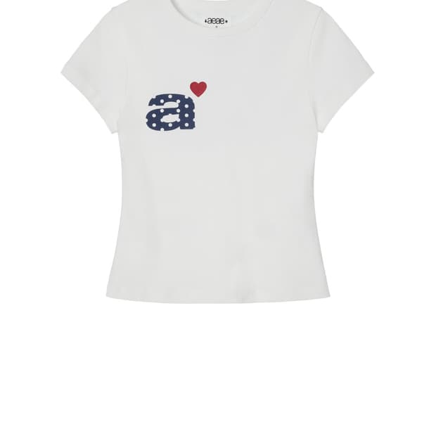aeae DOT SMALL LETTER TEE [WHITE]