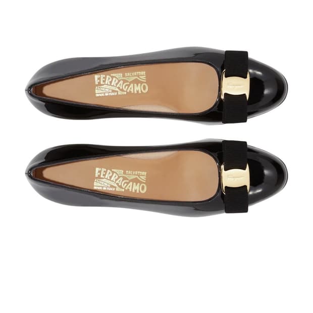 Ferragamo 바라 보우 펌프 슈 블랙