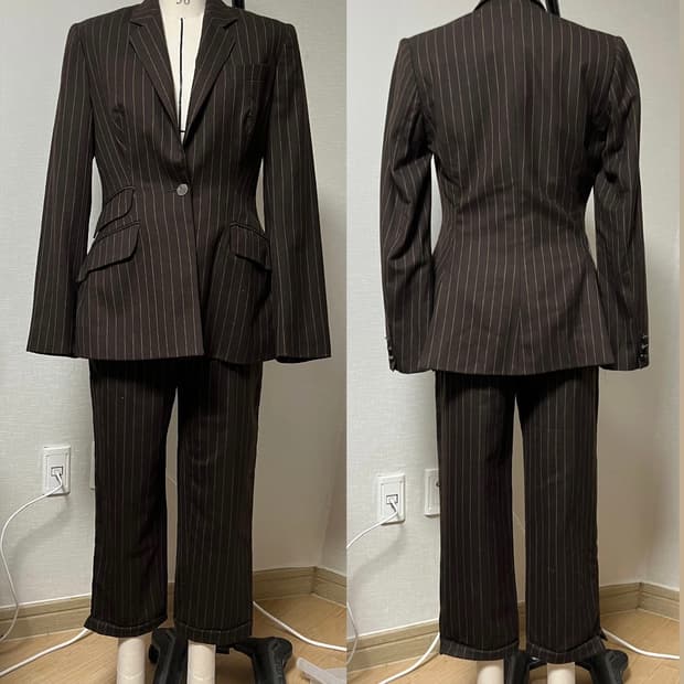 10 비비안 웨스트우드 골드 라벨 핀스트라이프 블레이저 팬츠 셋업