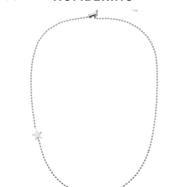 넘버링 star ball chain necklace