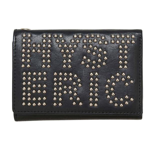 히스테릭 글래머 로고 스터드 트라이폴드 월렛 블랙 01243QG11