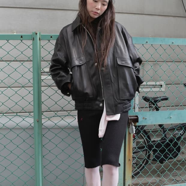 캐롤쇼페 램스킨 데디 레더 자켓 