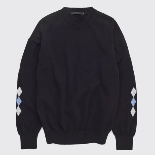 해칭룸 아가일 니트 v2 블랙 3사이즈