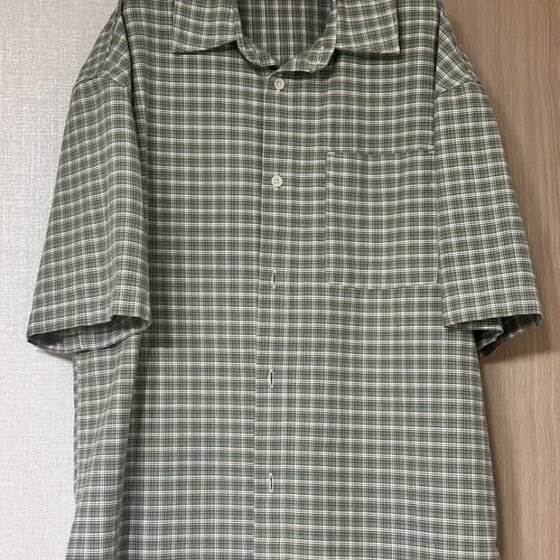 [M] 자라 체크반팔 셔츠