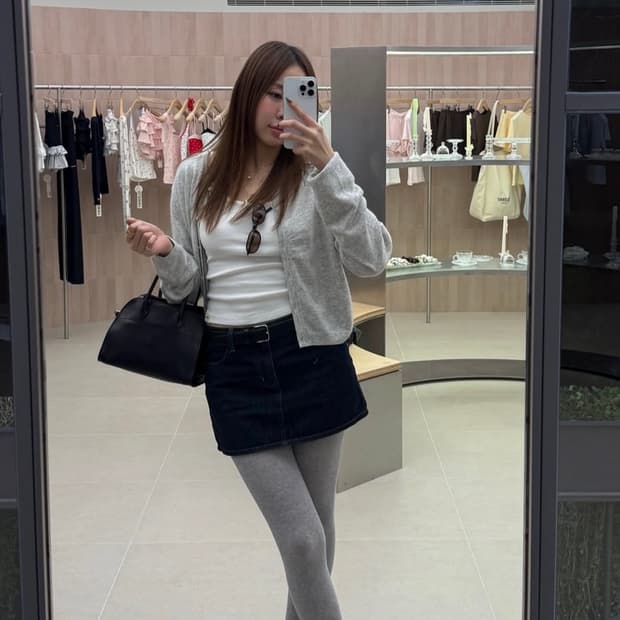 glowny g classic cardigan gray 글로니 가디건