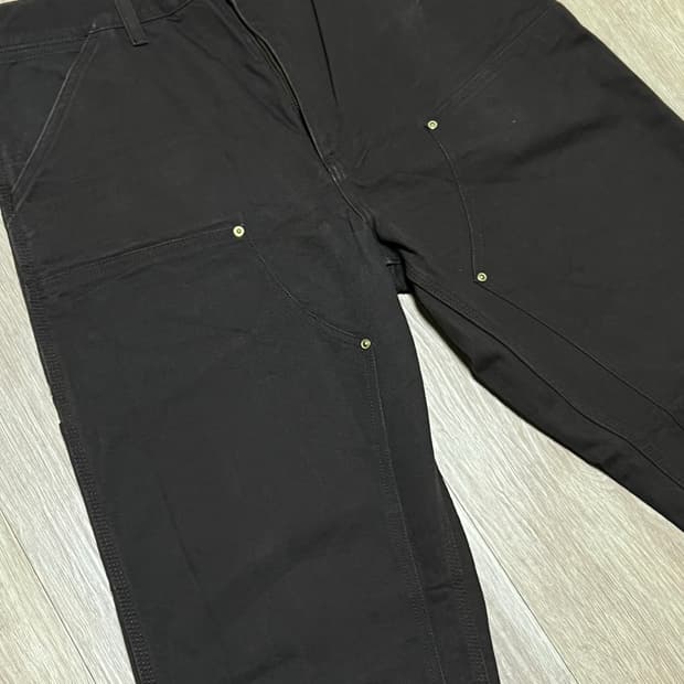 칼하트 wip 더블니 팬츠 토바코 리지드 다크브라운 32사이즈