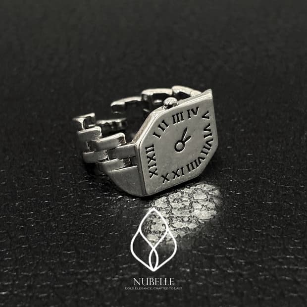 🌗 Fake watch ring / 페이크 워치 925실버 반지