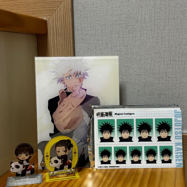 주술회전 고죠 아크릴 스탠드+메구미 증명사진+게토/하이바라 아크릴스탠드