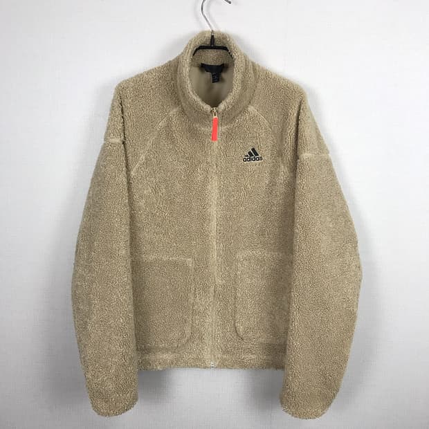 아디다스 셔파 플리스 후리스 자켓 남녀공용 M